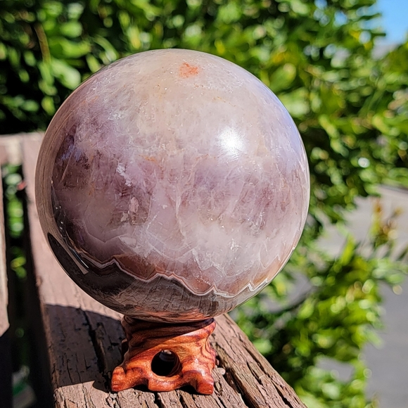 NEW 4.25" MEXICAN CRAZY LACE AMETHYST SPHERE - Picture 6 of 6